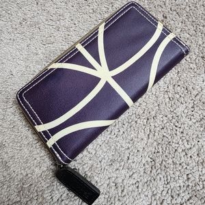 Orla Kiely Classic Linear Stem Print Zip Purse Orchid Orla Kiely Purses